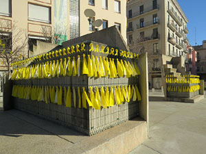 Manifestaci&oacute; contra el judici al proc&eacute;s. Concentraci&oacute; a la pla&ccedil;a de l'U d'octubre de 2017 i manifestaci&oacute; fins els Jutjats de Girona