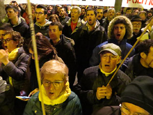 Manifestaci&oacute; contra el judici al proc&eacute;s. Concentraci&oacute; a la pla&ccedil;a de l'U d'octubre de 2017 i manifestaci&oacute; fins els Jutjats de Girona