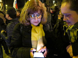 Manifestaci&oacute; contra el judici al proc&eacute;s. Concentraci&oacute; a la pla&ccedil;a de l'U d'octubre de 2017 i manifestaci&oacute; fins els Jutjats de Girona