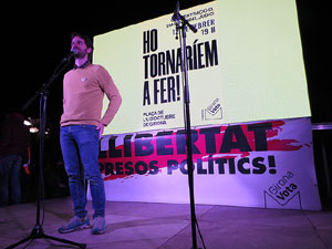 Manifestaci&oacute; contra el judici al proc&eacute;s. Concentraci&oacute; a la pla&ccedil;a de l'U d'octubre de 2017 i manifestaci&oacute; fins els Jutjats de Girona