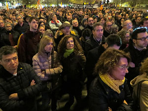 Manifestaci&oacute; contra el judici al proc&eacute;s. Concentraci&oacute; a la pla&ccedil;a de l'U d'octubre de 2017 i manifestaci&oacute; fins els Jutjats de Girona