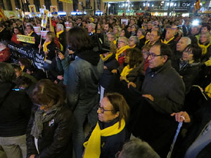 Manifestaci&oacute; contra el judici al proc&eacute;s. Concentraci&oacute; a la pla&ccedil;a de l'U d'octubre de 2017 i manifestaci&oacute; fins els Jutjats de Girona