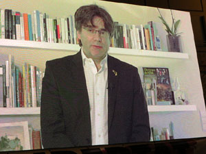 Manifestaci&oacute; contra el judici al proc&eacute;s. Concentraci&oacute; a la pla&ccedil;a de l'U d'octubre de 2017 i manifestaci&oacute; fins els Jutjats de Girona