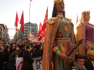 21F Vaga general. La manifestaci&oacute; m&eacute;s gran de la hist&ograve;ria de Girona, amb 70.000 participants
