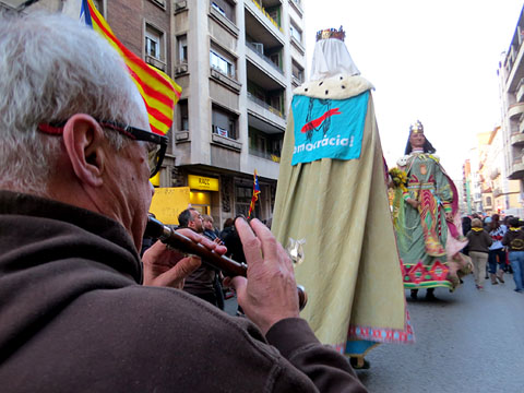 Els gegants de la ciutat i la Fal&middot;lera Gironina