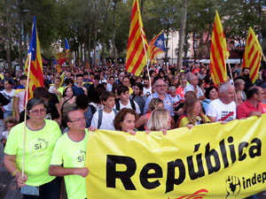 Manifestaci&oacute; contra la viol&egrave;ncia de l'Estat. Pre-commemoraci&oacute; de l'1-O