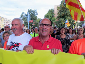 Manifestaci&oacute; contra la viol&egrave;ncia de l'Estat. Pre-commemoraci&oacute; de l'1-O