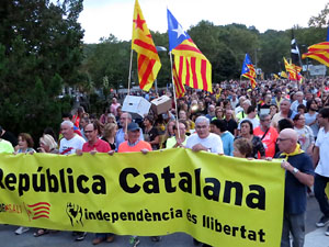 Manifestaci&oacute; contra la viol&egrave;ncia de l'Estat. Pre-commemoraci&oacute; de l'1-O