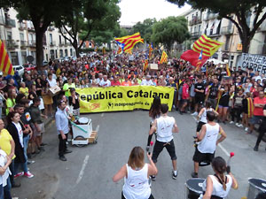 Manifestaci&oacute; contra la viol&egrave;ncia de l'Estat. Pre-commemoraci&oacute; de l'1-O