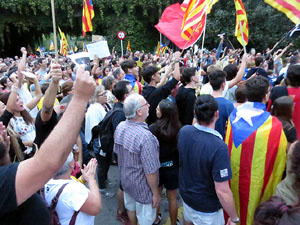 Manifestaci&oacute; contra la viol&egrave;ncia de l'Estat. Pre-commemoraci&oacute; de l'1-O