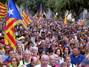Manifestaci&oacute; contra la viol&egrave;ncia de l'Estat. Pre-commemoraci&oacute; de l'1-O