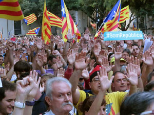 Manifestaci&oacute; contra la viol&egrave;ncia de l'Estat. Pre-commemoraci&oacute; de l'1-O