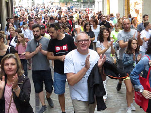Manifestaci&oacute; contra la viol&egrave;ncia de l'Estat. Pre-commemoraci&oacute; de l'1-O