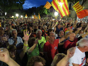 Manifestaci&oacute; contra la viol&egrave;ncia de l'Estat. Pre-commemoraci&oacute; de l'1-O
