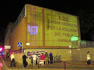 Manifestaci&oacute; contra la viol&egrave;ncia de l'Estat. Pre-commemoraci&oacute; de l'1-O