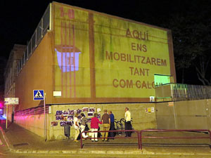 Manifestaci&oacute; contra la viol&egrave;ncia de l'Estat. Pre-commemoraci&oacute; de l'1-O