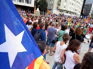 Manifestaci&oacute; contra la viol&egrave;ncia de l'Estat. Pre-commemoraci&oacute; de l'1-O