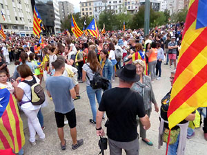 Manifestaci&oacute; contra la viol&egrave;ncia de l'Estat. Pre-commemoraci&oacute; de l'1-O