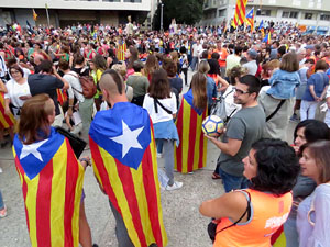 Manifestaci&oacute; contra la viol&egrave;ncia de l'Estat. Pre-commemoraci&oacute; de l'1-O