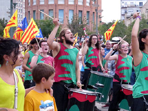 Manifestaci&oacute; contra la viol&egrave;ncia de l'Estat. Pre-commemoraci&oacute; de l'1-O