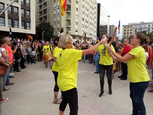 Manifestaci&oacute; contra la viol&egrave;ncia de l'Estat. Pre-commemoraci&oacute; de l'1-O