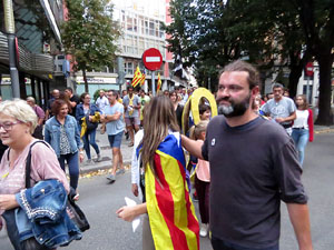 Manifestaci&oacute; contra la viol&egrave;ncia de l'Estat. Pre-commemoraci&oacute; de l'1-O