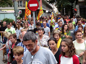 Manifestaci&oacute; contra la viol&egrave;ncia de l'Estat. Pre-commemoraci&oacute; de l'1-O