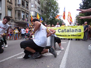 Manifestaci&oacute; contra la viol&egrave;ncia de l'Estat. Pre-commemoraci&oacute; de l'1-O