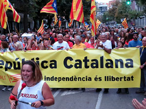 Manifestaci&oacute; contra la viol&egrave;ncia de l'Estat. Pre-commemoraci&oacute; de l'1-O