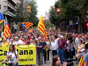 Manifestaci&oacute; contra la viol&egrave;ncia de l'Estat. Pre-commemoraci&oacute; de l'1-O