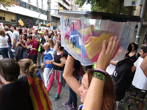 Manifestaci&oacute; contra la viol&egrave;ncia de l'Estat. Pre-commemoraci&oacute; de l'1-O