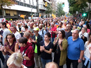 Manifestaci&oacute; contra la viol&egrave;ncia de l'Estat. Pre-commemoraci&oacute; de l'1-O
