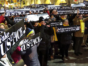 Manifestaci&oacute; pel trasllat dels presos pol&iacute;tics a Madrid pel judici de l'1-O