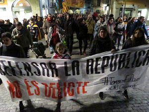 Manifestaci&oacute; pel trasllat dels presos pol&iacute;tics a Madrid pel judici de l'1-O