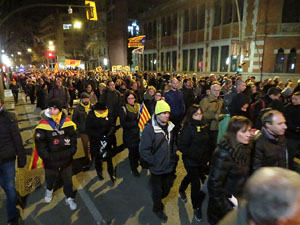 Manifestaci&oacute; pel trasllat dels presos pol&iacute;tics a Madrid pel judici de l'1-O