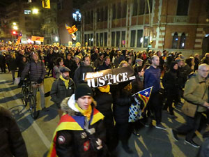 Manifestaci&oacute; pel trasllat dels presos pol&iacute;tics a Madrid pel judici de l'1-O