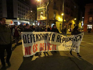 Manifestaci&oacute; pel trasllat dels presos pol&iacute;tics a Madrid pel judici de l'1-O