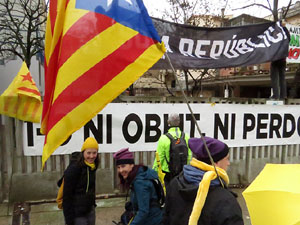 Marxa Groga pels Drets Civils i Nacionals. Concentraci&oacute; a la pla&ccedil;a de l'U d'octubre de 2017