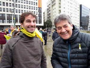 Marxa Groga pels Drets Civils i Nacionals. Concentraci&oacute; a la pla&ccedil;a de l'U d'octubre de 2017