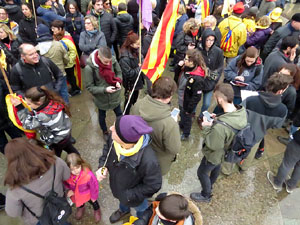 Marxa Groga pels Drets Civils i Nacionals. Concentraci&oacute; a la pla&ccedil;a de l'U d'octubre de 2017