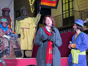 La Cavalcada de Reis 2019. Arribada del seguici a la pla&ccedil;a del Vi