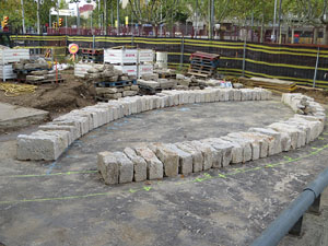 Procés de reconstrucció del pont del Dimoni de Santa Eugènia de Ter