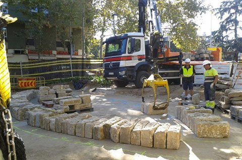 Presentació dels arcs amb les dovelles originals. 23 d'octubre 2018
