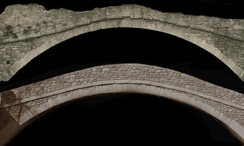 Comparació dels perfils del pont original i la reconstrucció