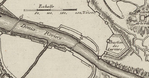 Detall de 'Girone, ville forte d'Espagne, de la province de Catalogne... Elle fut prise par l'Armée du roy dans la campagne de 1694', 1694