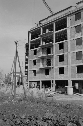Obres de construcció de l'Escola d'Hostaleria. 12 de novembre de 1967