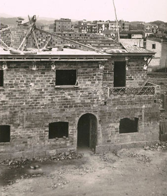 Obres de construcció dels habitatges del Grup Sant Narcís. 24 de novembre de 1949