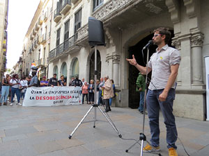 Concentraci&oacute; a la pla&ccedil;a del Vi per la independ&egrave;ncia i la llibertat dels presos pol&iacute;tics