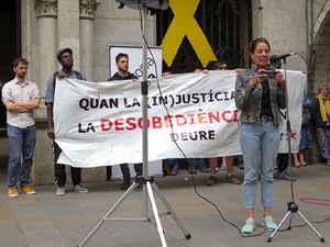 Concentraci&oacute; a la pla&ccedil;a del Vi per la independ&egrave;ncia i la llibertat dels presos pol&iacute;tics