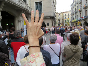 Concentraci&oacute; a la pla&ccedil;a del Vi per la independ&egrave;ncia i la llibertat dels presos pol&iacute;tics